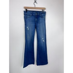 J Brand Love Story Mystic Flare Jeans Women’s Size 26 Distressed Blue